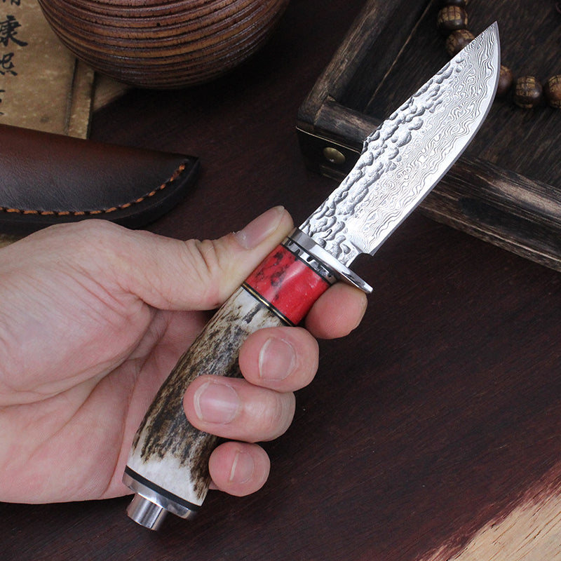 Koch Knives Handmade Stainless Steel Damascus Hunter Outdoor Knife GT0165
