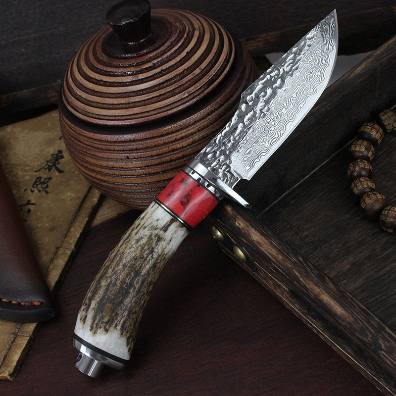 Koch Knives Handmade Stainless Steel Damascus Hunter Outdoor Knife GT0165