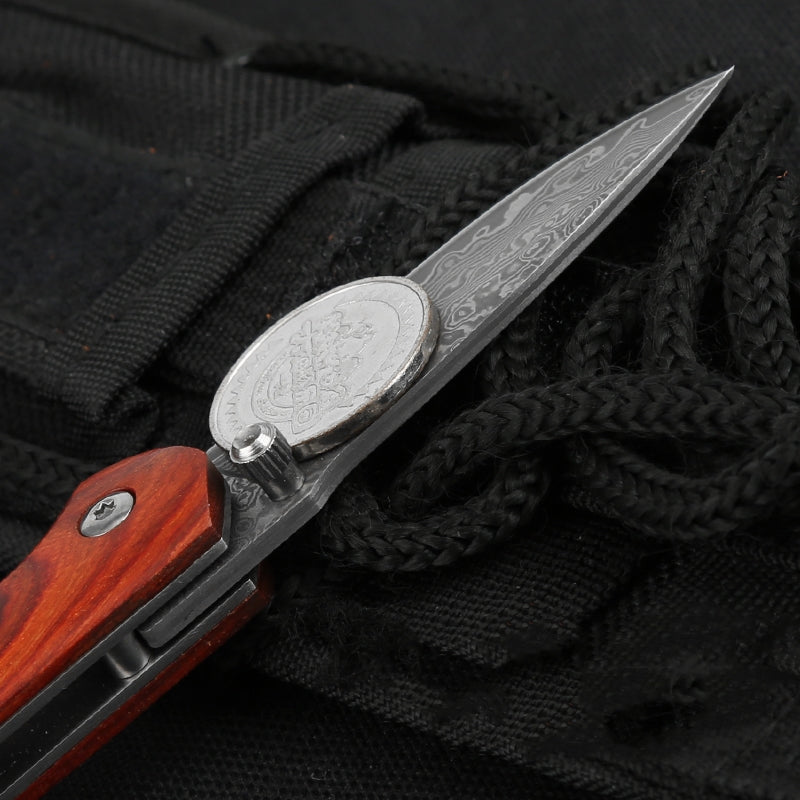 Koch Knives Handmade Small Damascus Folding Knife KKD085