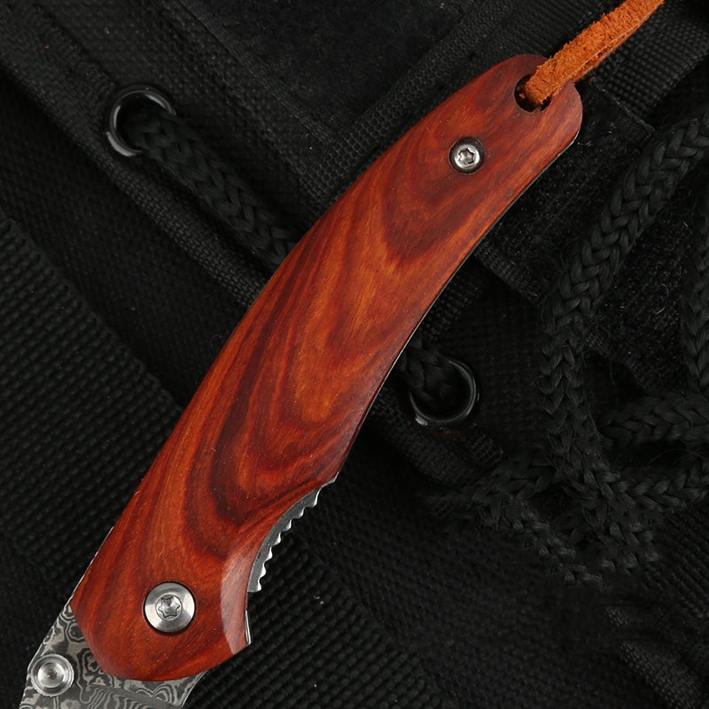 Koch Knives Handmade Small Damascus Folding Knife KKD085