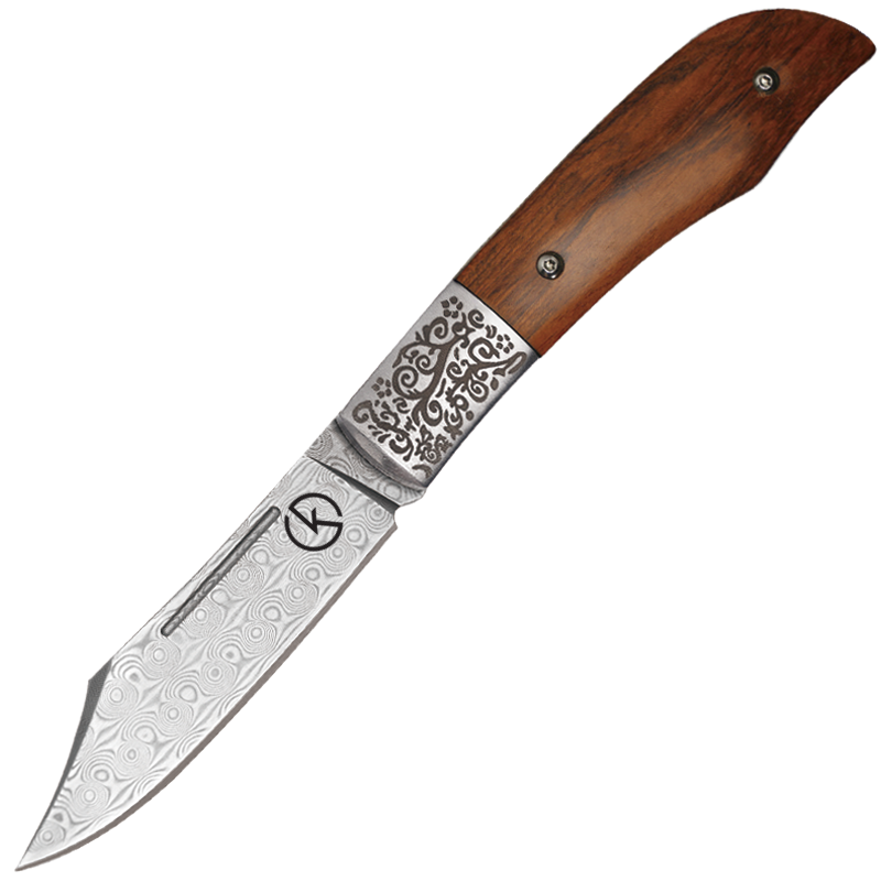 Koch – Stainless Damascus – Slip Joint Daily Use Tool – KKJ152