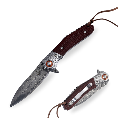 Koch – Stainless Damascus Folding Tool – KKGT307BR