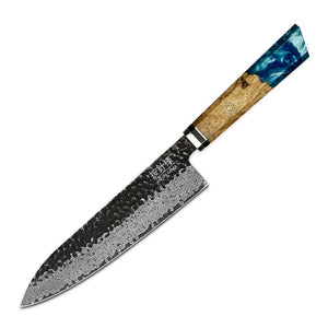 Anjin-Sama –  Kurouchi Hammered Damascus - Gyuto Chef Utensil – DMS-254A