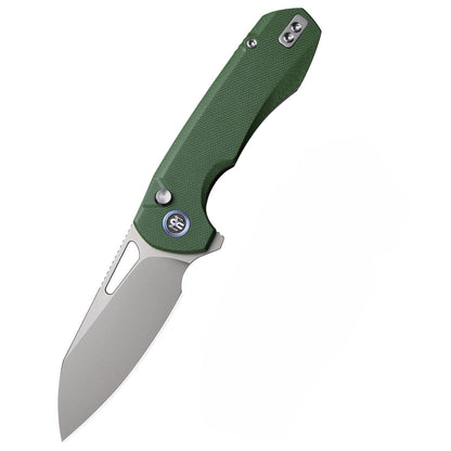 Remette RT-Camel - 14C28N Stainless Steel Folding Utility Tool - Green G-10 - RTCMLB