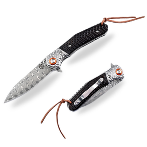 Koch – Damascus Steel – Clip Point Folding Utility – KKGT307