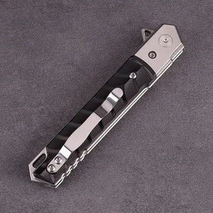 Koch – Stainless Damascus – Clip Point Folding Utility – QY2301