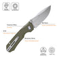 Remette RNDG2 – D2 Steel Folding Utility Tool – Green G10