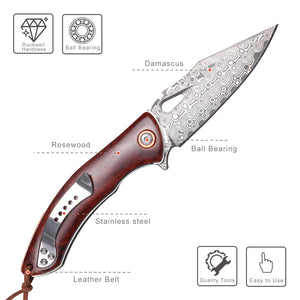 Koch – Handmade Stainless Steel Damascus Biltong Tool – KKDK001