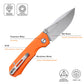 Remette RNDG3 - D2 Steel Folding Utility Tool -Orange G10