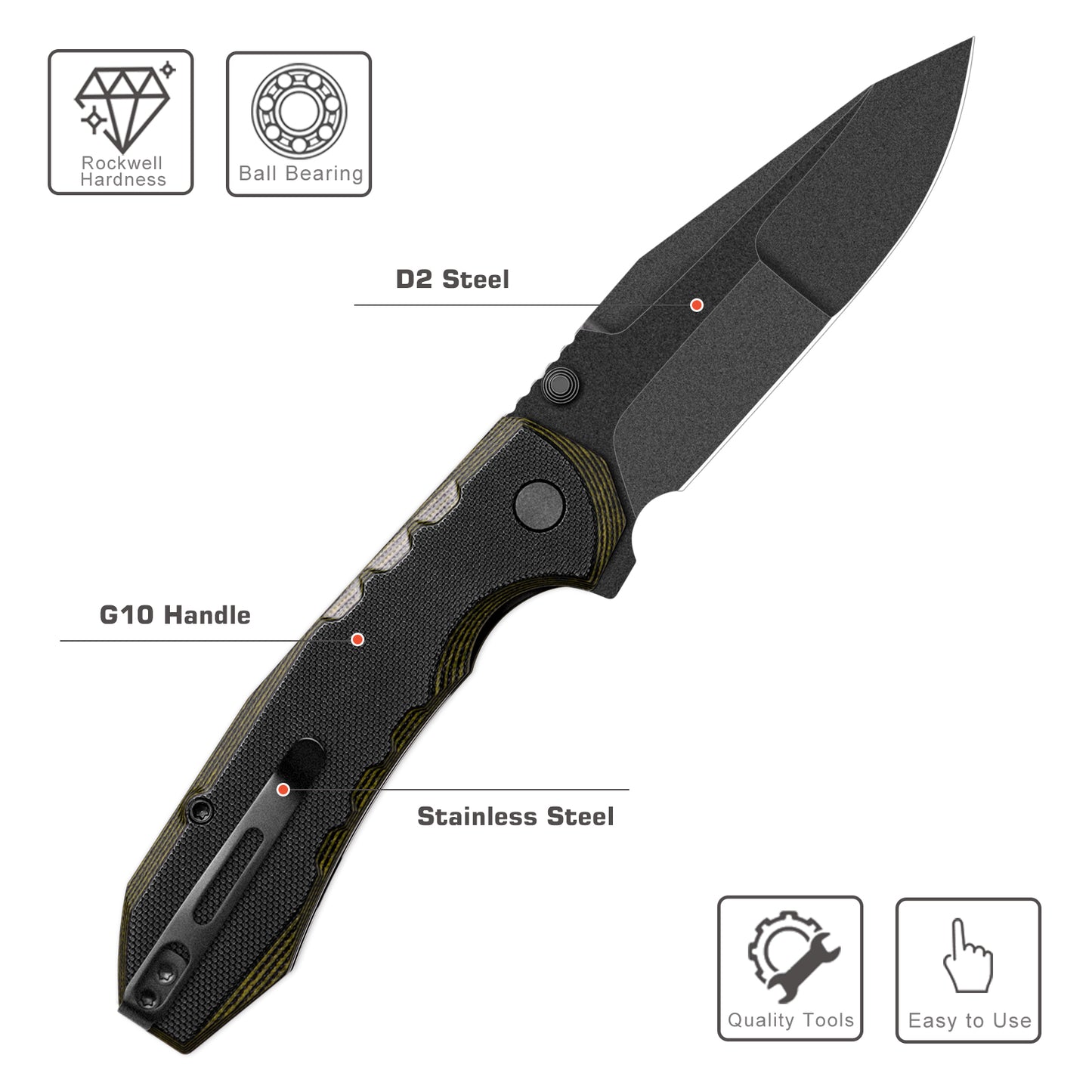 Koch Knives Drop Point QY24035 EDC Folder