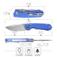 Remette RNDG4 – D2 Steel Folding Utility Tool – Blue G10
