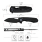 Remette RT-Camel - 14C28N Stainless Steel Folding Utility Tool - Black G-10 - RTCMLA