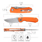Remette RNDG3 - D2 Steel Folding Utility Tool -Orange G10