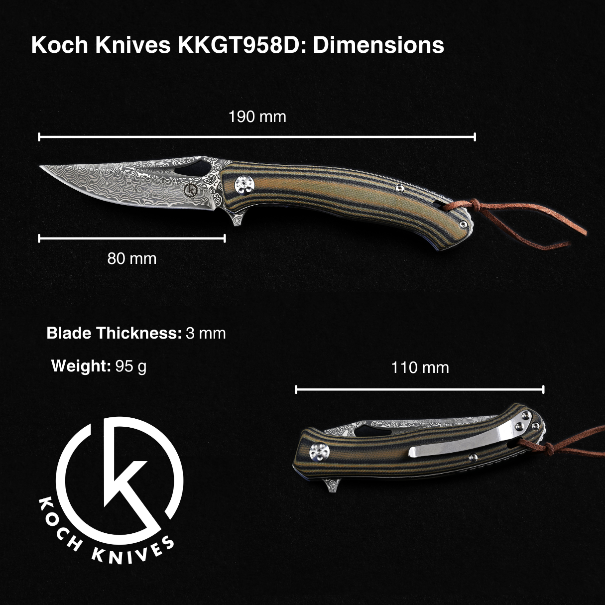 Koch Knives KKGT958D EDC Folding Knife