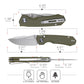 Remette RNDG2 – D2 Steel Folding Utility Tool – Green G10