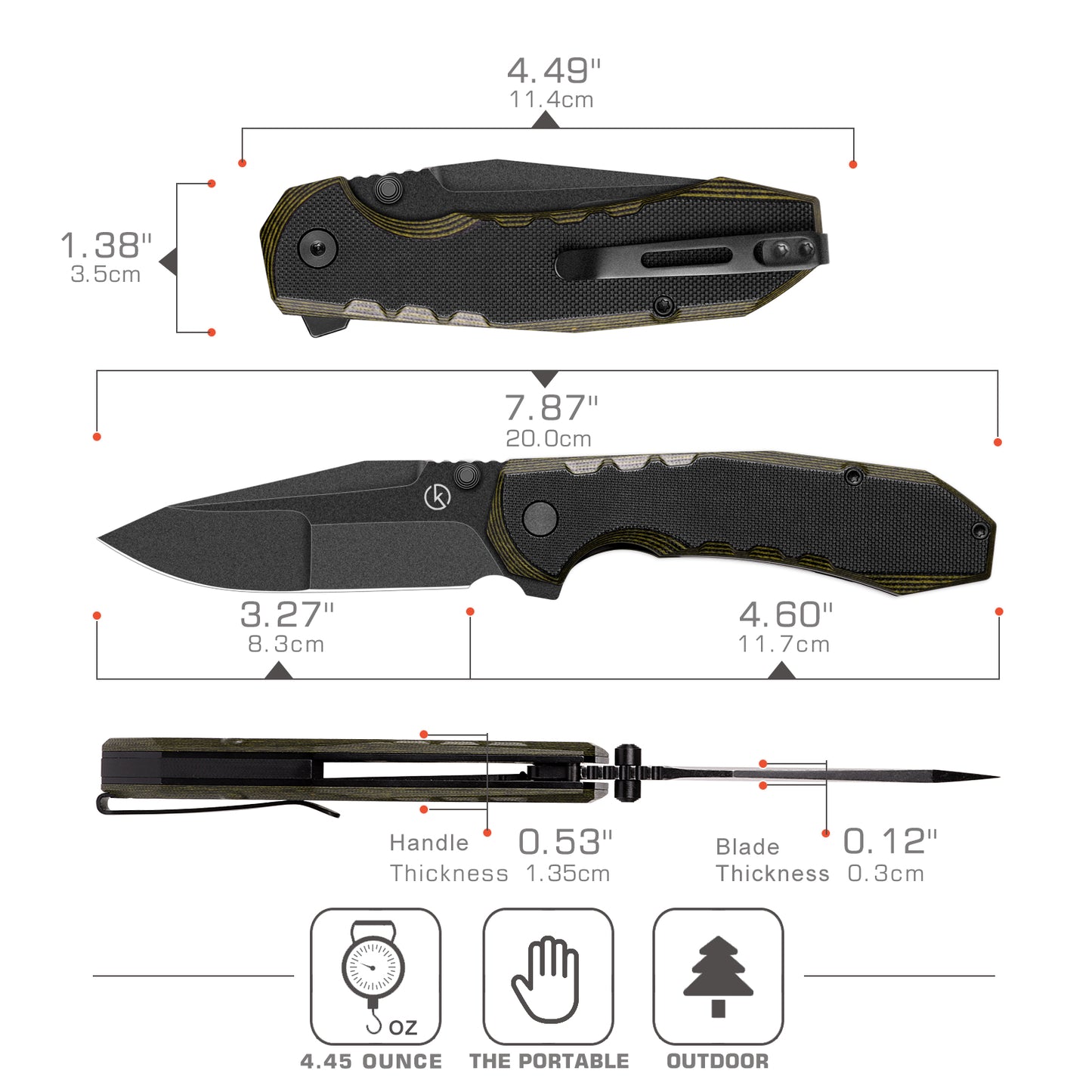 Koch Knives Drop Point QY24035 EDC Folder