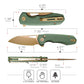Remette RT-Camel - 14C28N Stainless Steel Folding Utility Tool - Green G-10 - RTCMLD