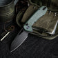 Remette RT-Camel - 14C28N Stainless Steel Folding Utility Tool - Green Micarta - RTCMLE