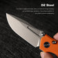 Remette RNDG3 - D2 Steel Folding Utility Tool -Orange G10