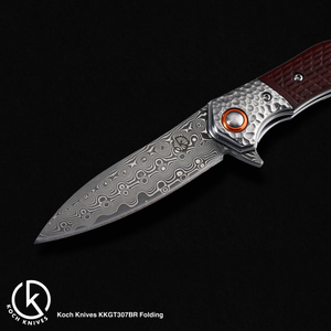 Koch – Stainless Damascus Folding Tool – KKGT307BR