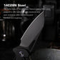 Remette RT-Camel - 14C28N Stainless Steel Folding Utility Tool - Black G-10 - RTCMLA