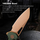 Remette RT-Camel - 14C28N Stainless Steel Folding Utility Tool - Green G-10 - RTCMLD