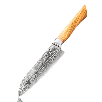 Anjin-Sama – Damascus Steel – Santoku Utensil – DMS-323H