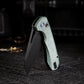 Remette RT-Camel - 14C28N Stainless Steel Folding Utility Tool - Green Micarta - RTCMLE
