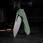 Remette RT-Camel - 14C28N Stainless Steel Folding Utility Tool - Green G-10 - RTCMLB