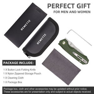 Remette – Stainless Steel – Clip Point Folding Utility – MC319G