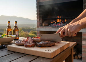 Koch Braai Cleaver and Cutting Board Gift Set CK-102