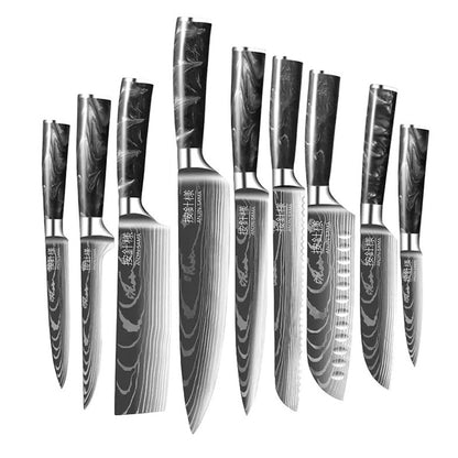 Koch - Anjin-Sama - Laser-Etched Stainless Steel 9-Piece Culinary Utensil Set - DMS-052S9