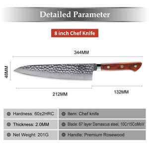 Anjin-Sama – VG10 Damascus – Kitchen Utensil Set – DMS-250A