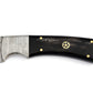 Koch  - Carbon Damascus Steel Fixed Outdoor Tool - Buffalo Horn Handle - DHK-HUNBH