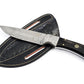 Koch  - Carbon Damascus Steel Fixed Outdoor Tool - Buffalo Horn Handle - DHK-HUNBH