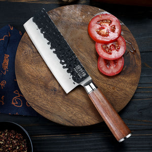 Anjin-Sama – Kurouchi Hammered Nakiri Utensil – DK-071P