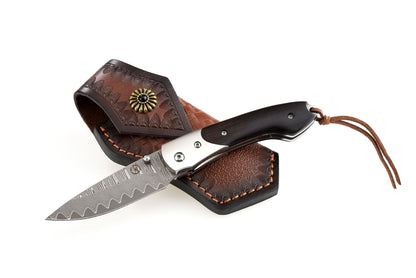Koch – Stainless Damascus – Fold Utility – KH2144