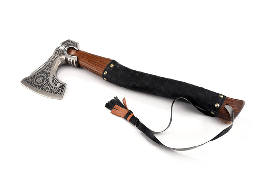 Koch Knives - Engraved Loki Axe – A Norse-Inspired Blade of Myth and Mastery