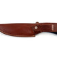 Koch Damascus Steel Hunter Knife with Leather Sheath - DHK-HUNBRM