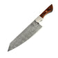 Damascus Steel Kiritsuke Chef's Knife with Leather Sheath - CK-DW1
