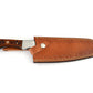 Damascus Steel Kiritsuke Chef's Knife with Leather Sheath - CK-DW1