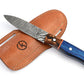 Koch Bush Knife with Red and Blue Pakka Wood Handle DHK-BKBRM