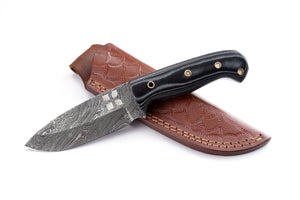 Koch Twisted Damascus Outdoor Utility Tool: Grey-White Micarta Scales MT-D-0099