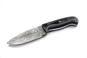 Koch Twisted Damascus Outdoor Utility Tool: Grey-White Micarta Scales MT-D-0099
