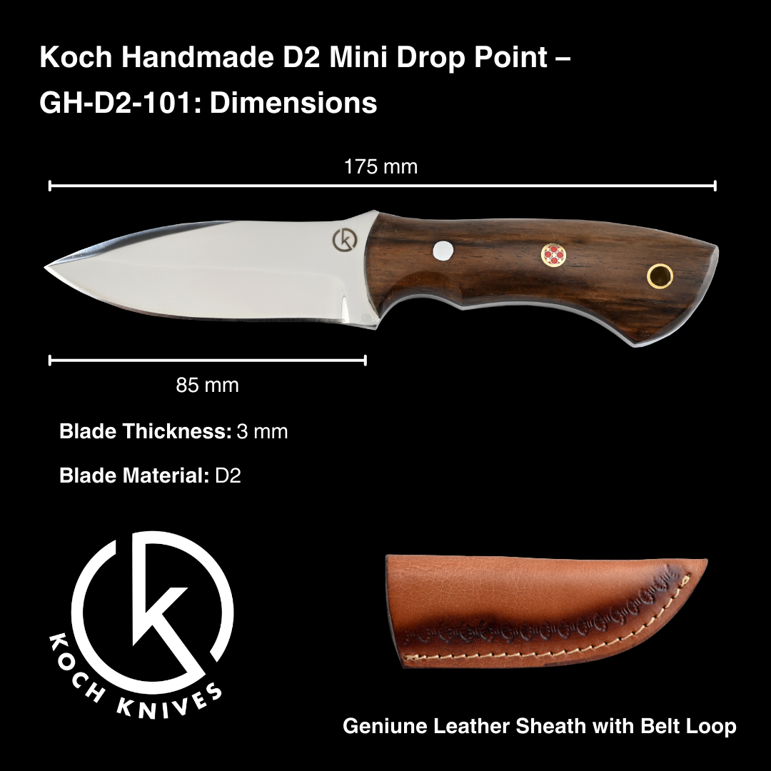 Koch Handmade D2 Mini Drop Point – GH-D2-101