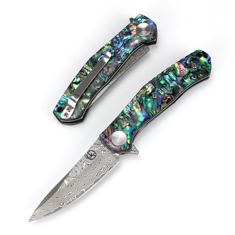 Premium Stainless Damascus Folding Knife KKGT4020