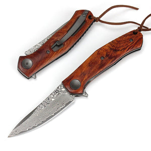 Koch – Stainless Damascus – Folding Tool– KKGT4020W