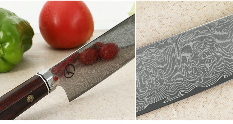 Koch Knives Stainless Damascus Nakiri Knife - KK683