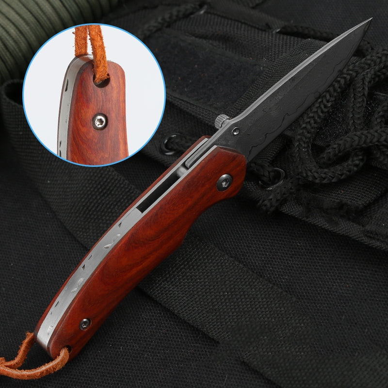 Koch Knives Handmade Small Damascus Folding Knife KKD085