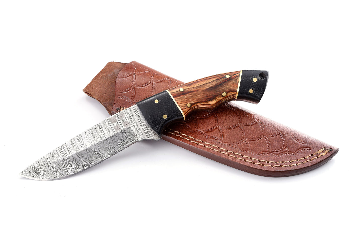 Koch Twisted Damascus Outdoor Utility Tool Pakka Wood MT-D-0046